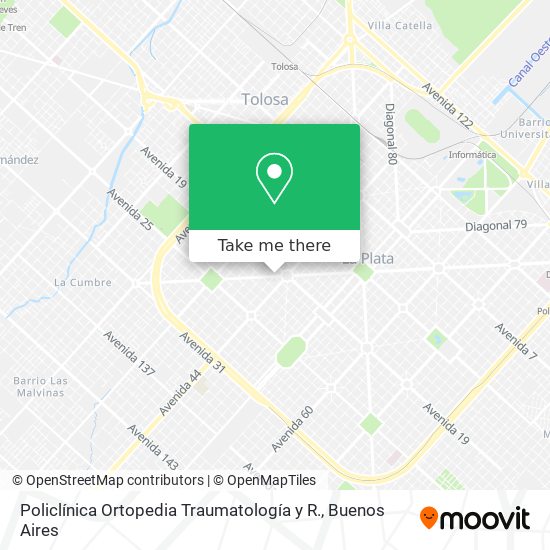 Policlínica Ortopedia Traumatología y R. map