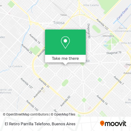El Retiro Parrilla Telefono map