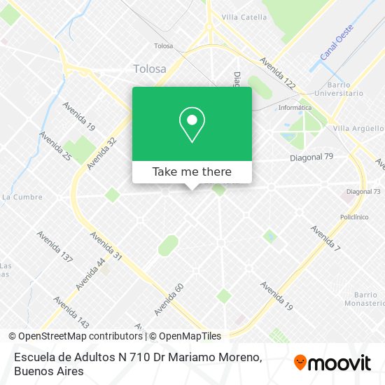 Mapa de Escuela de Adultos N 710 Dr Mariamo Moreno