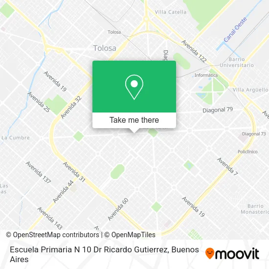Escuela Primaria N 10 Dr Ricardo Gutierrez map