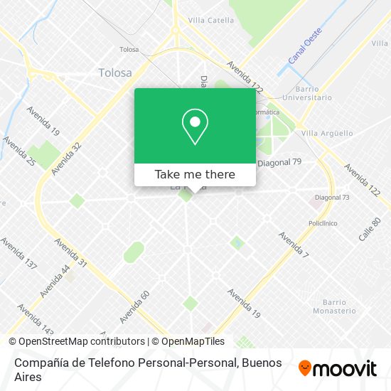 Compañía de Telefono Personal-Personal map