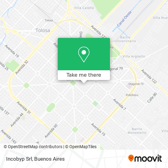 Mapa de Incobyp Srl