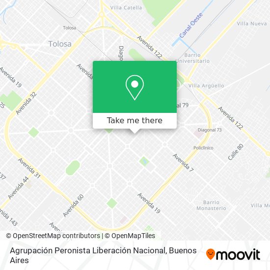 Agrupación Peronista Liberación Nacional map