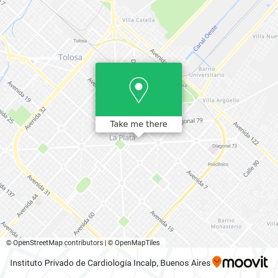 Instituto Privado de Cardiología Incalp map