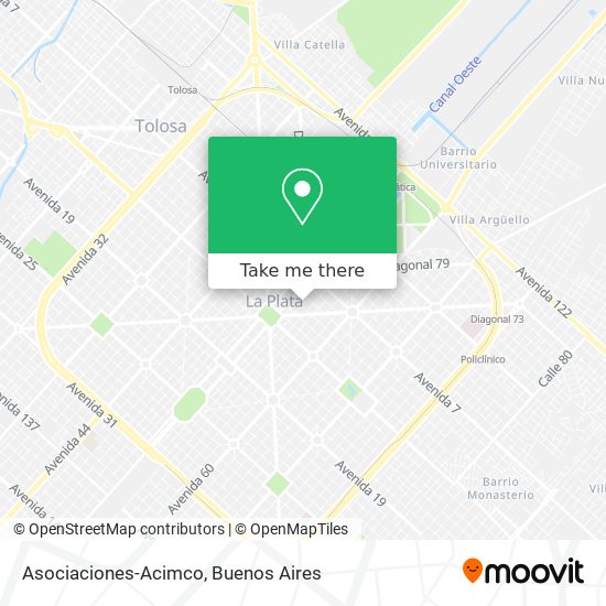 Asociaciones-Acimco map