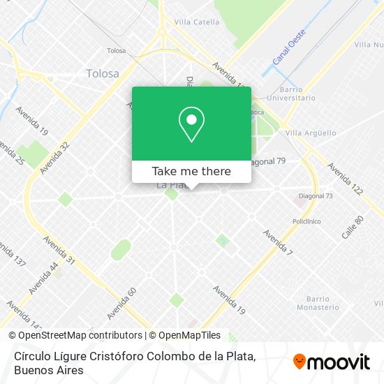 Círculo Lígure Cristóforo Colombo de la Plata map