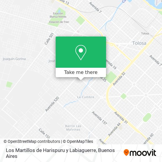 Mapa de Los Martillos de Harispuru y Labiaguerre