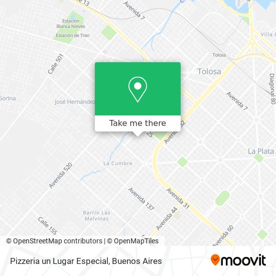 Mapa de Pizzeria un Lugar Especial