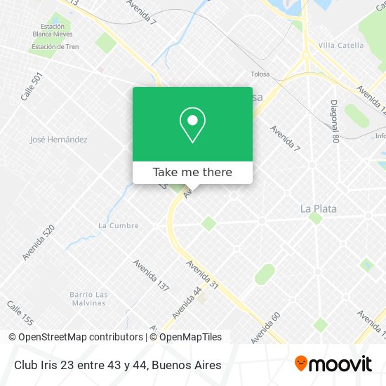 Mapa de Club Iris 23 entre 43 y 44