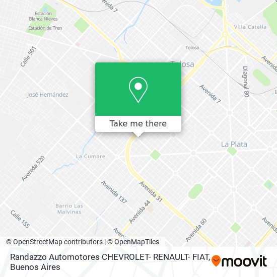 Mapa de Randazzo Automotores CHEVROLET- RENAULT- FIAT
