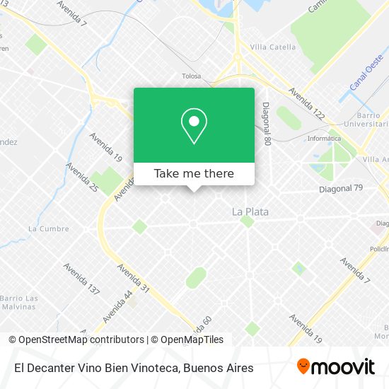 Mapa de El Decanter Vino Bien Vinoteca