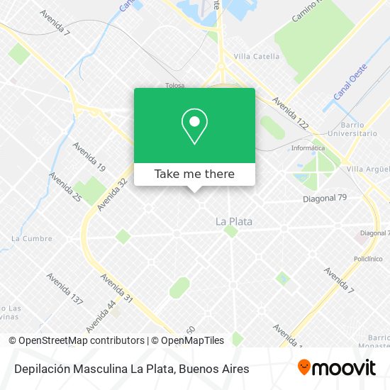 Depilación Masculina La Plata map