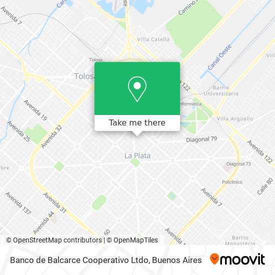 Banco de Balcarce Cooperativo Ltdo map