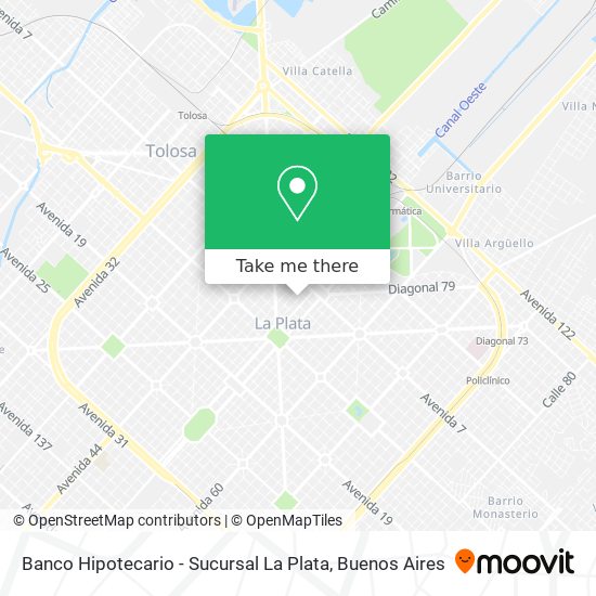 Banco Hipotecario - Sucursal La Plata map