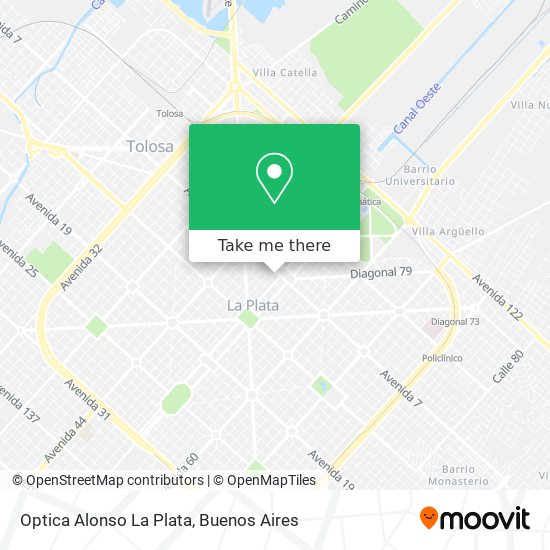 Optica Alonso La Plata map