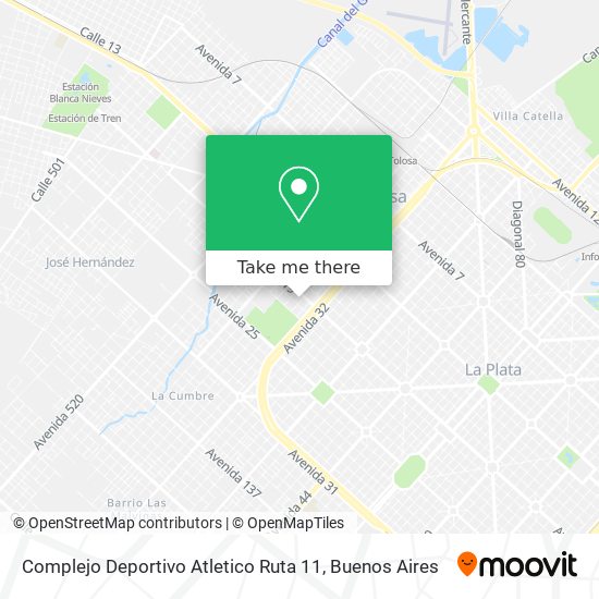 Mapa de Complejo Deportivo Atletico Ruta 11