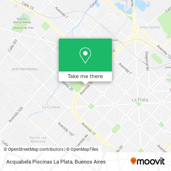 Acquabela Piscinas La Plata map