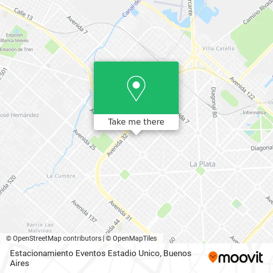 Mapa de Estacionamiento Eventos Estadio Unico