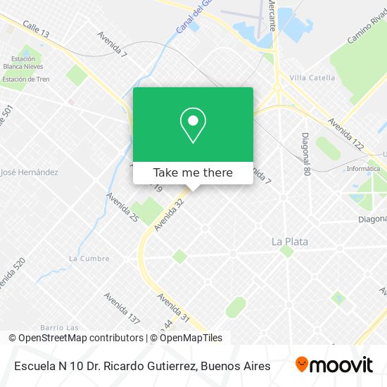 Escuela N 10 Dr. Ricardo Gutierrez map