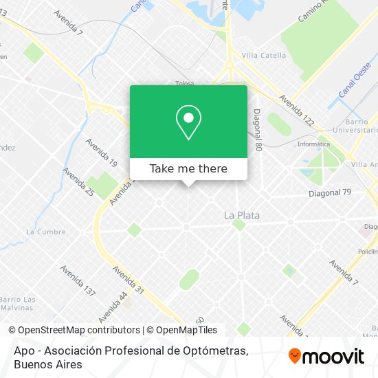 Apo - Asociación Profesional de Optómetras map