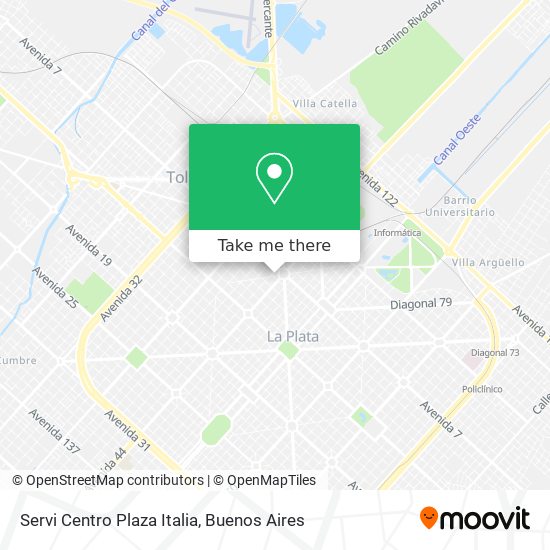 Mapa de Servi Centro Plaza Italia