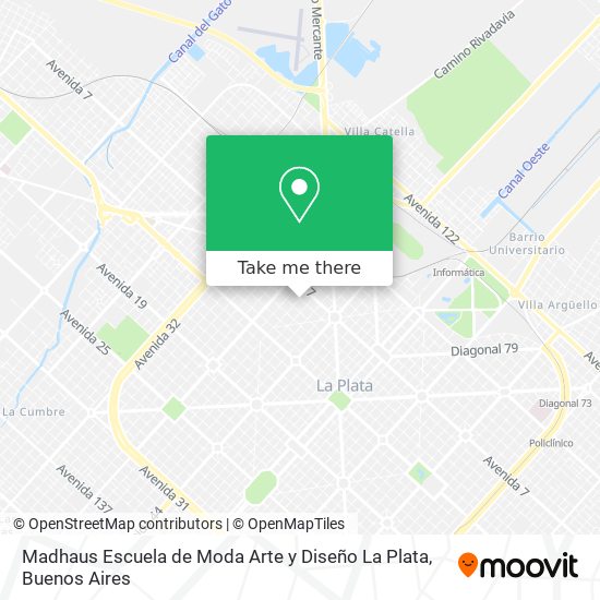 Mapa de Madhaus Escuela de Moda Arte y Diseño La Plata