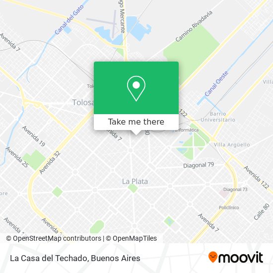 La Casa del Techado map