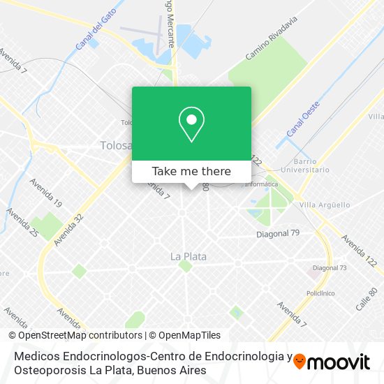 Medicos Endocrinologos-Centro de Endocrinologia y Osteoporosis La Plata map