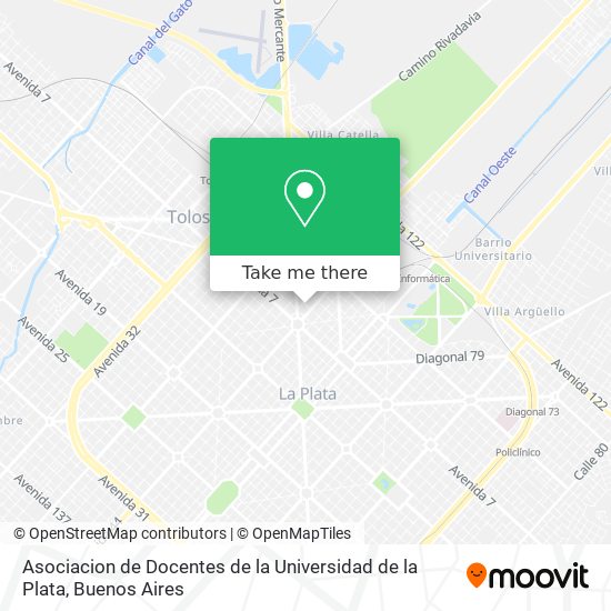 Asociacion de Docentes de la Universidad de la Plata map