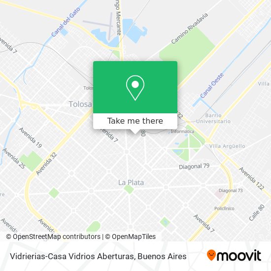 Vidrierias-Casa Vidrios Aberturas map