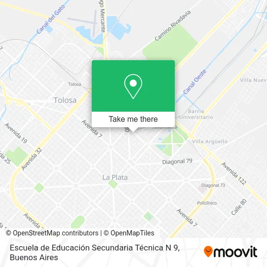 Mapa de Escuela de Educación Secundaria Técnica N 9