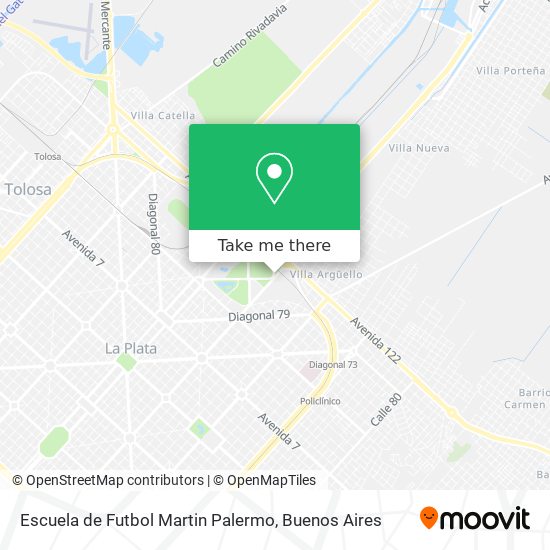 Mapa de Escuela de Futbol Martin Palermo