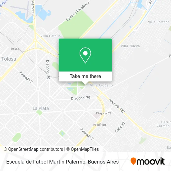 Mapa de Escuela de Futbol Martin Palermo