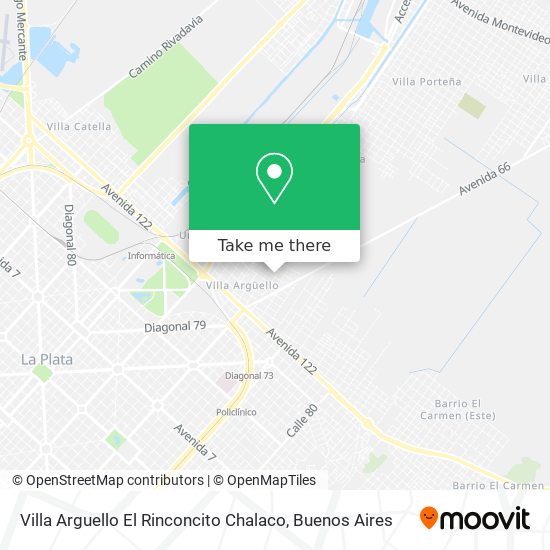 Mapa de Villa Arguello El Rinconcito Chalaco