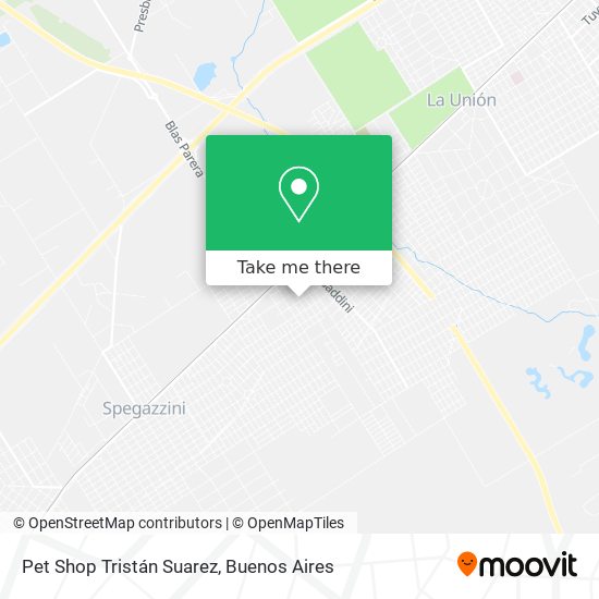 Mapa de Pet Shop Tristán Suarez