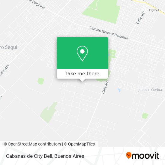 Cabanas de City Bell map