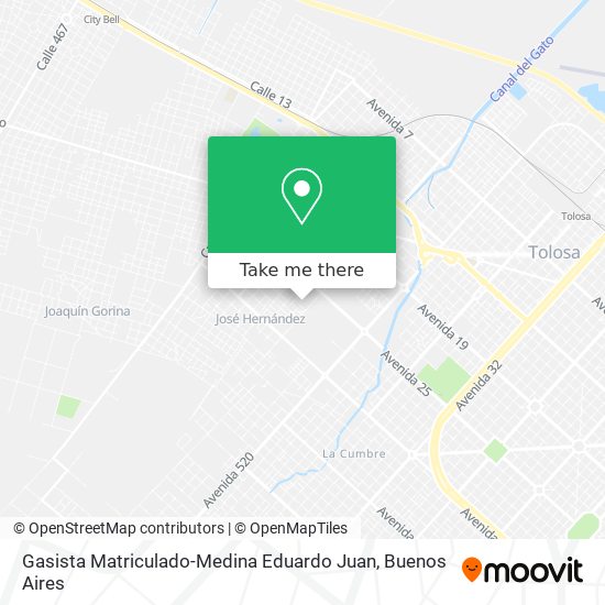 Mapa de Gasista Matriculado-Medina Eduardo Juan
