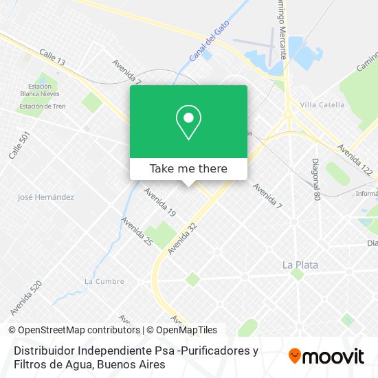 Mapa de Distribuidor Independiente Psa -Purificadores y Filtros de Agua