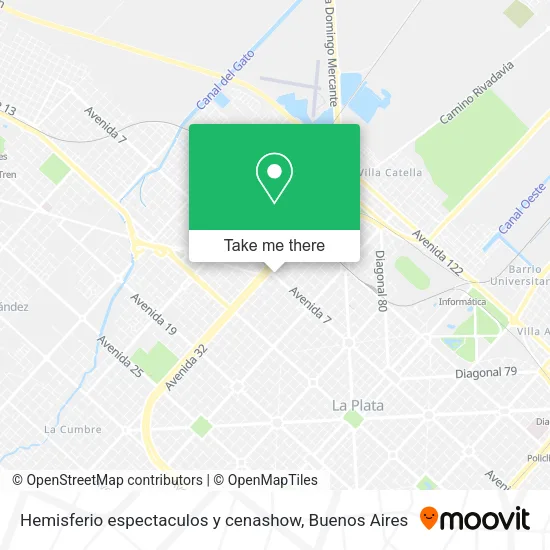 Hemisferio espectaculos y cenashow map