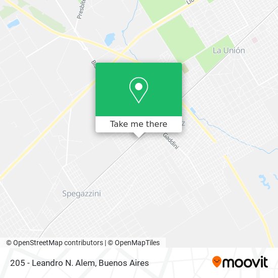 Mapa de 205 - Leandro N. Alem