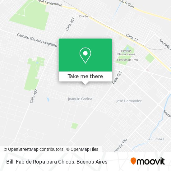 Mapa de Billi Fab de Ropa para Chicos