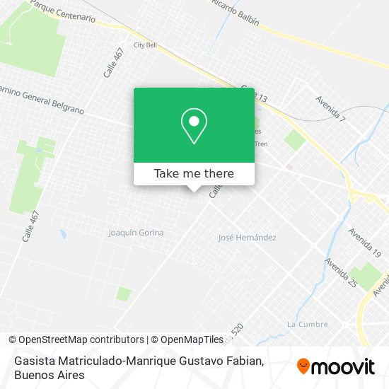 Gasista Matriculado-Manrique Gustavo Fabian map