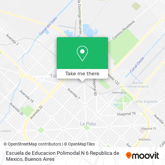 Escuela de Educacion Polimodal N 6 Republica de Mexico map