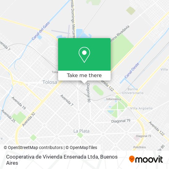 Mapa de Cooperativa de Vivienda Ensenada Ltda