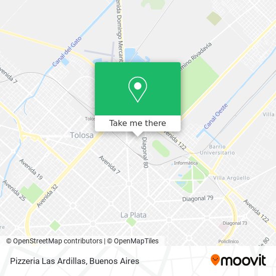 Mapa de Pizzeria Las Ardillas