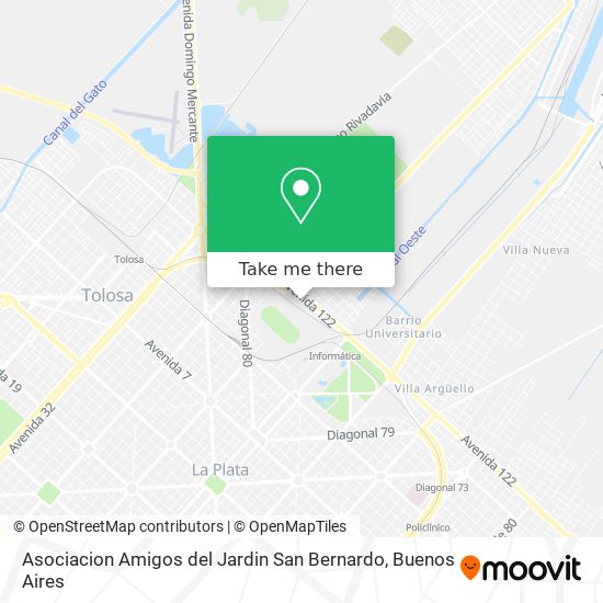 Mapa de Asociacion Amigos del Jardin San Bernardo