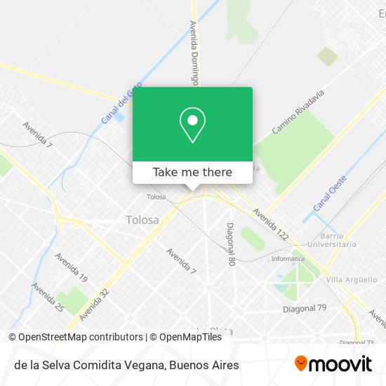 de la Selva Comidita Vegana map