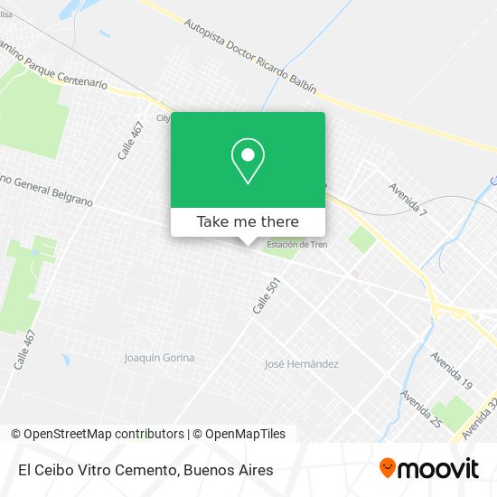 El Ceibo Vitro Cemento map