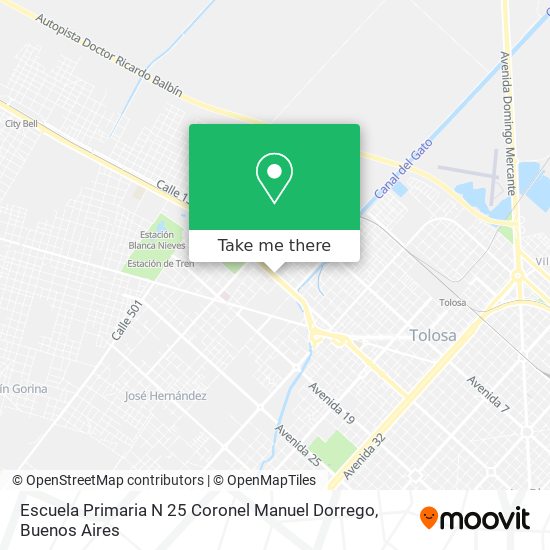 Mapa de Escuela Primaria N 25 Coronel Manuel Dorrego