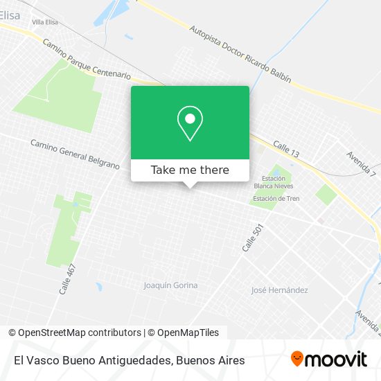 Mapa de El Vasco Bueno Antiguedades